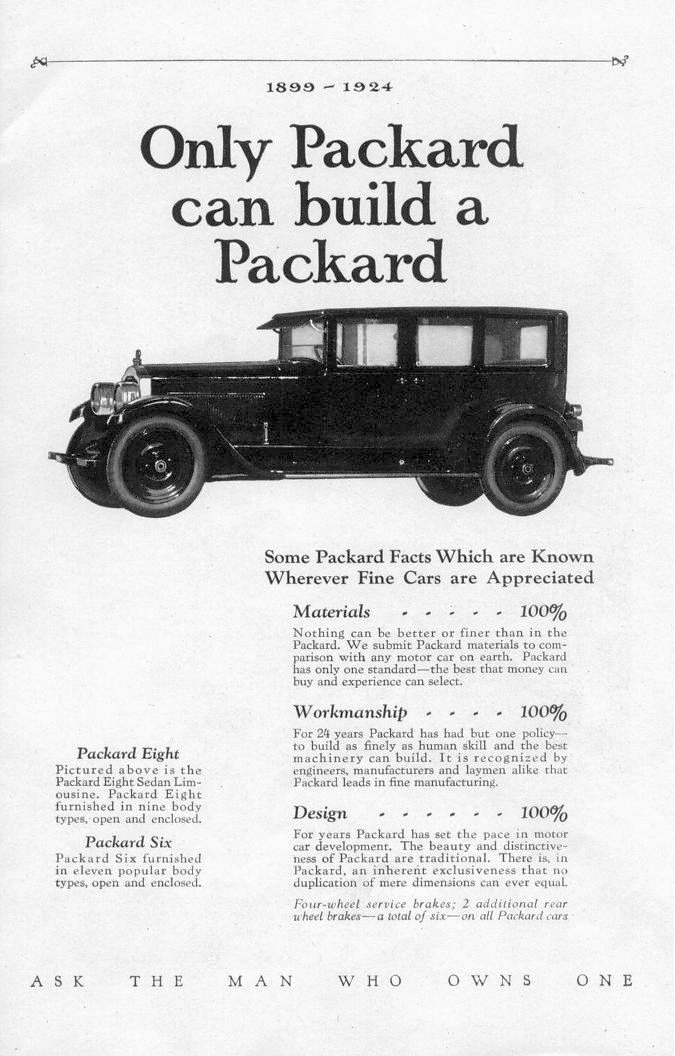 1924 Packard Auto Advertising